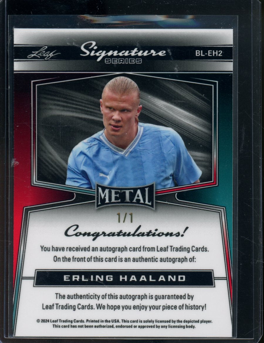 2024 Leaf Metal Erling Haaland Auto 1/1 Manchester City