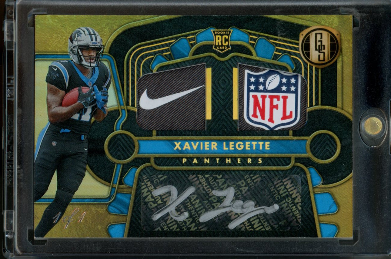 2024 Panini Gold Standard Xavier Legette Rookie Patch Auto 1/1 Panthers