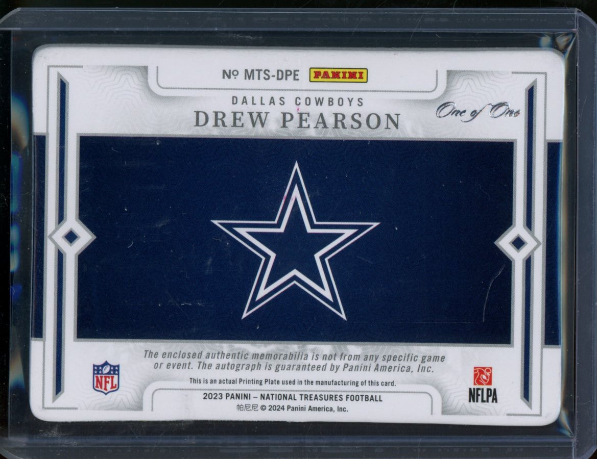 2023 Panini National Treasures Drew Pearson 1/1 Printing 2023 Panini National Treasures Drew Pearson 1/1 Printing