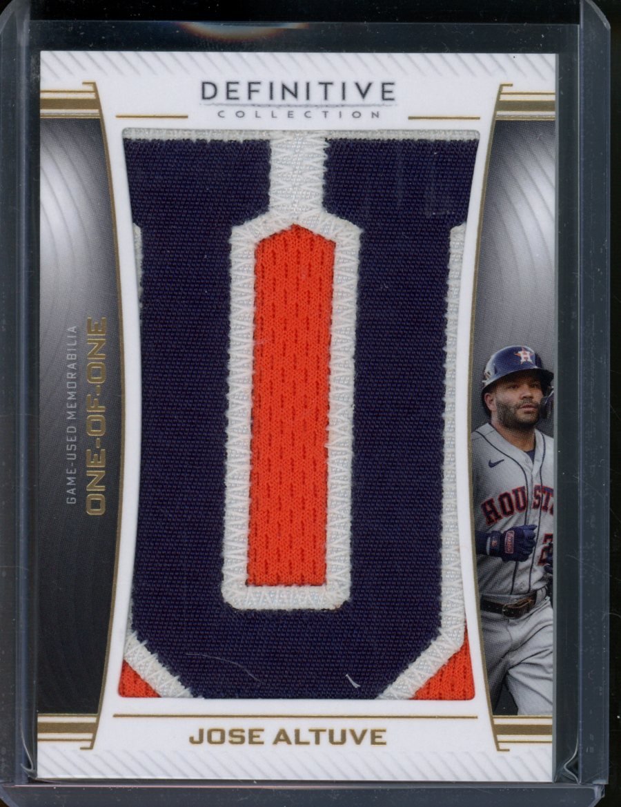 2023 Topps Definitive Collection Jose Altuve Letterman Patch 1/1 Astros - Trading Card Market