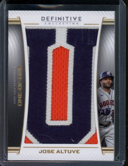2023 Topps Definitive Collection Jose Altuve Letterman Patch 1/1 Astros - Trading Card Market