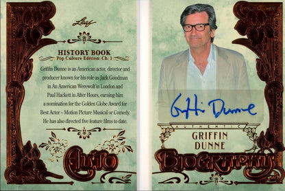 2024 Leaf History Book Pop Culture Edition Griffin Dunne Auto Biography Booklet Auto /25 - Trading Card Market