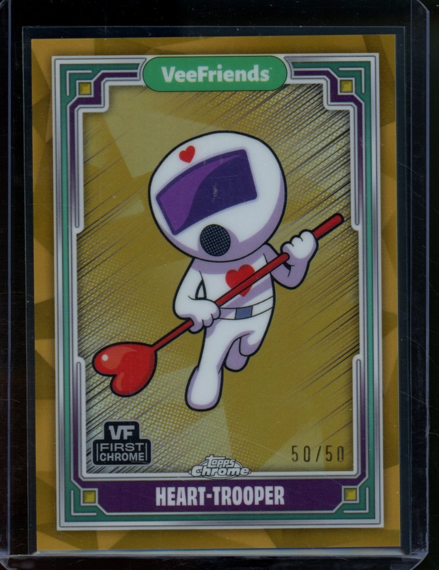 2025 Topps VeeFriends Chrome Heart - Trooper First Chrome Gold /50 - Trading Card Market