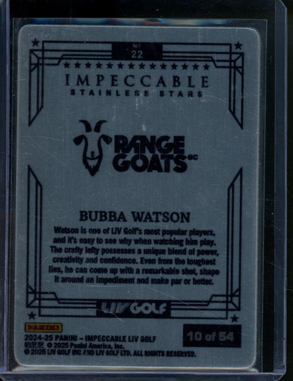 2024 Panini Impeccable Bubba Watson Stainless Stars /54 Rangegoats - Trading Card Market