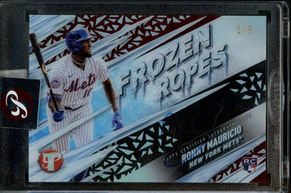 2024 Topps Pristine Ronny Mauricio Frozen Ropes Rookie Auto Red /5 Mets - Trading Card Market