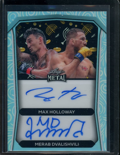 2024 Leaf Metal Holiday Max Holloway/Merab Dvalishvili Dual Auto 1/1 - Trading Card Market