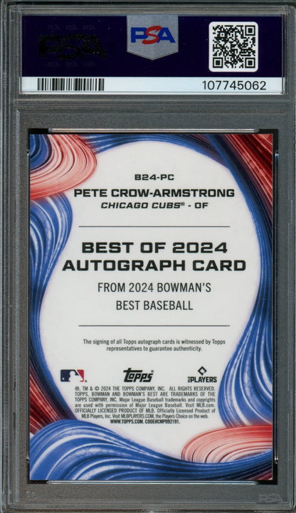 2024 Bowman Best Pete Crow - Armstrong Best Of 2024 Rookie Auto Gold Mini Diamond /50 PSA 10 Cubs - Trading Card Market