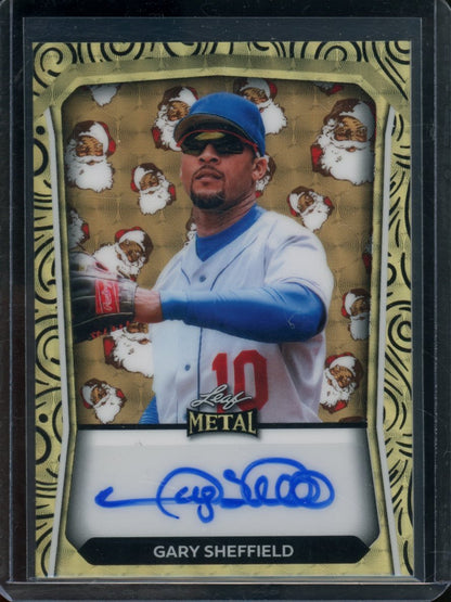 2024 Leaf Metal Holiday Gary Sheffield Auto Santa Claus Gold Super Prismatic 1/1 Dodgers - Trading Card Market