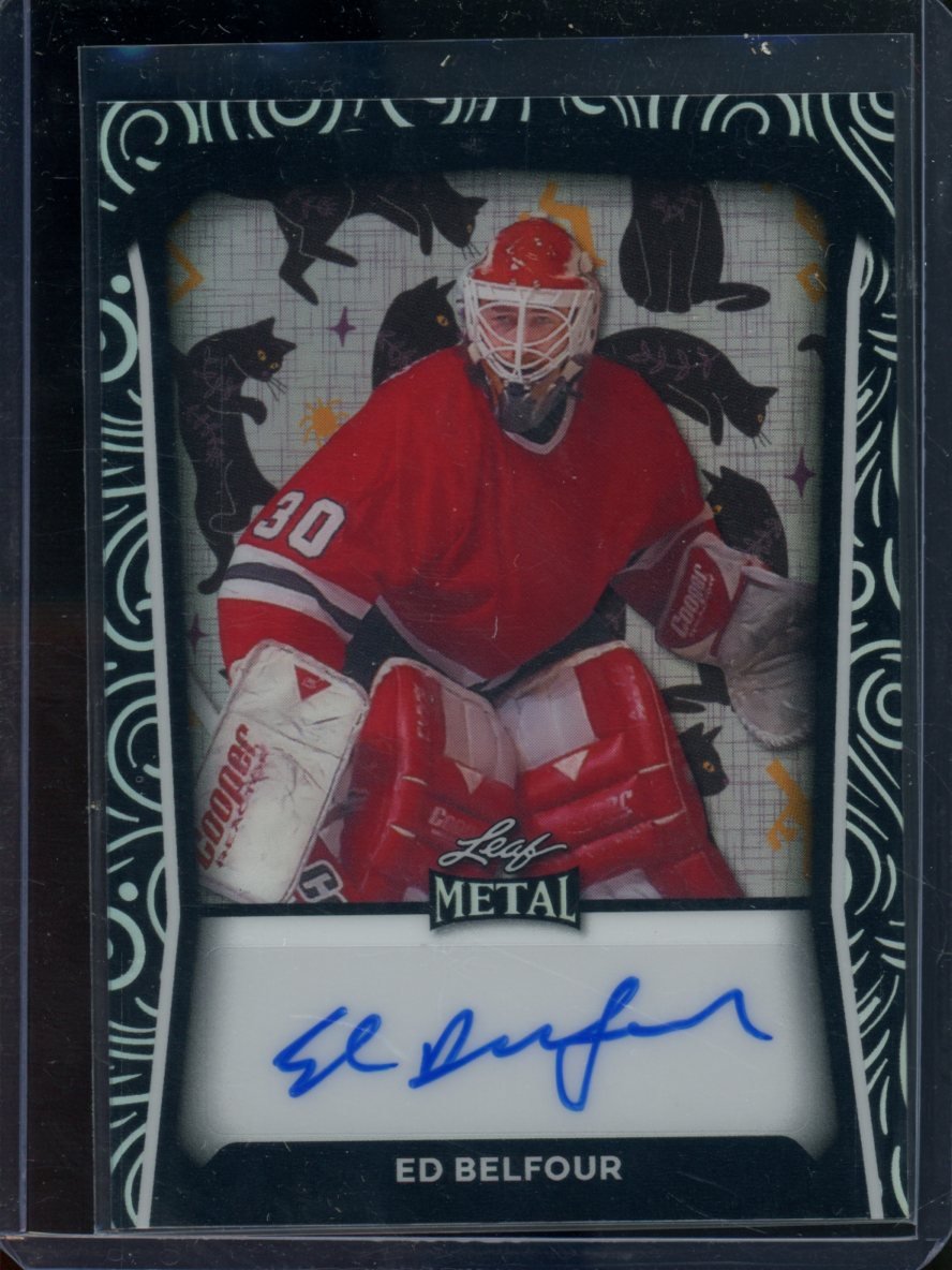 2024 Leaf Metal Halloween Ed Belfour Auto Black Cat 1/1 Blackhawks - Trading Card Market