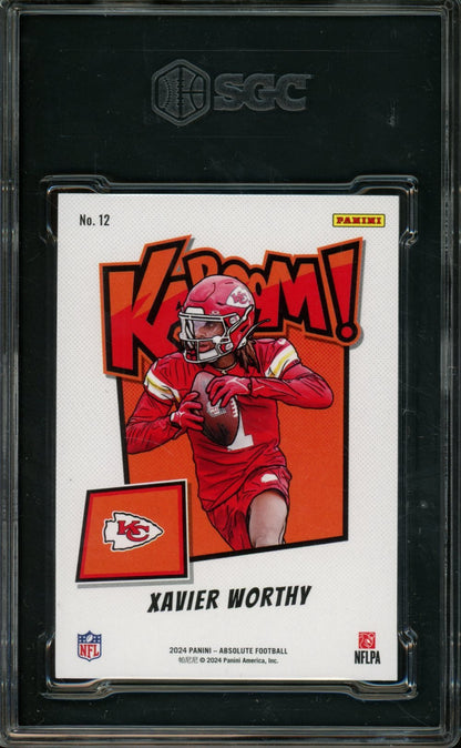 2024 Panini Absolute Xavier Worthy Kaboom SSP Rookie SGC 9.5 Chiefs - Trading Card Market