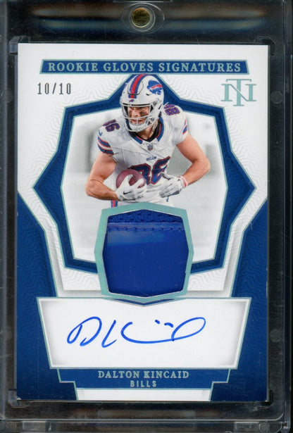2022 Panini National Treasures Dalton Kincaid Rookie Gloves Signatures Patch Auto /10 Bills - Trading Card Market
