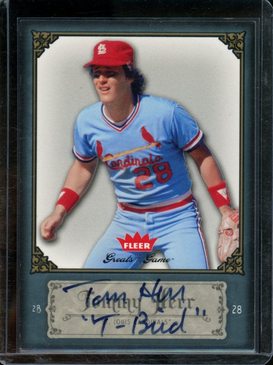2006 Fleer Tommy Herr Greats Of The Game "T - Bud" Auto Cardinals - Trading Card Market