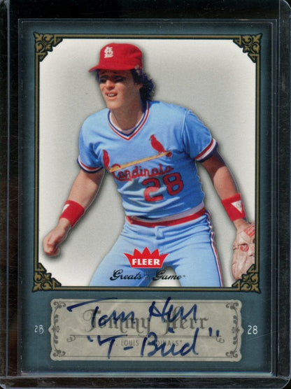 2006 Fleer Tommy Herr Greats Of The Game "T - Bud" Auto Cardinals - Trading Card Market