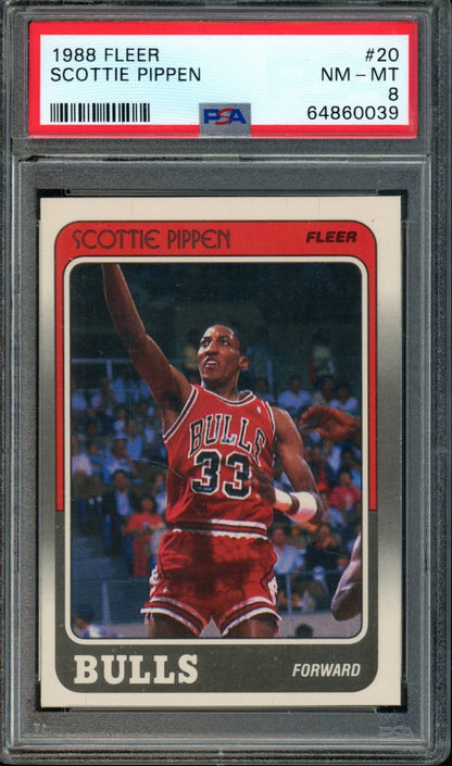 1988 Fleer Scottie Pippen Rookie 20 PSA 8 Bulls - Trading Card Market