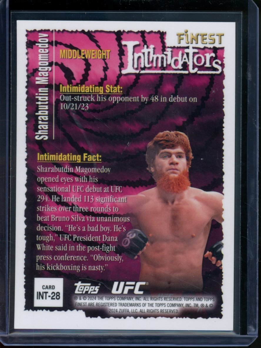 2024 Topps Finest Sharabutdin Magomedov Finest Intimidators Rookie Gold /50 - Trading Card Market