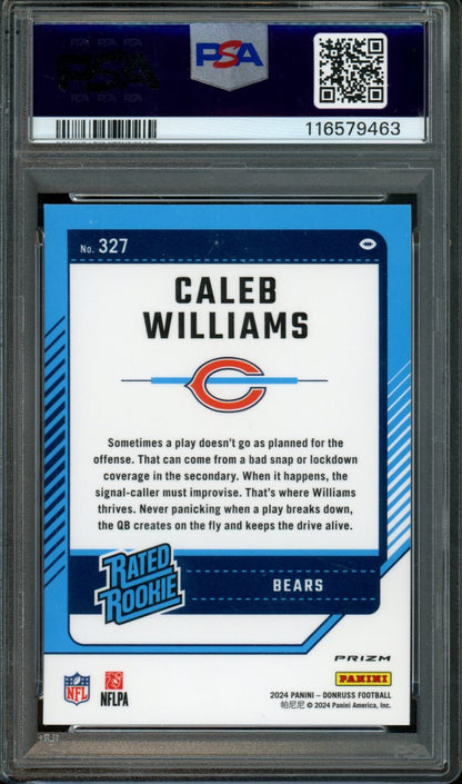 2024 Panini Donruss Optic Preview Caleb Williams Rated Rookie Pink PSA 10 Bears - Trading Card Market