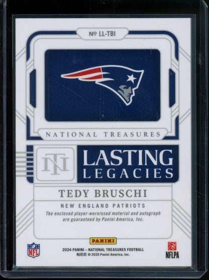 2024 Panini National Treasures Tedy Brusci Lasting Legacies Patch Auto /99 Patriots - Trading Card Market