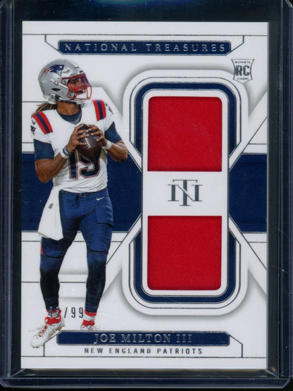 2024 Panini National Treasures Joe Milton III Rookie Patch /99 Patriots - Trading Card Market