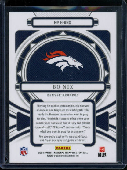 2024 Panini National Treasures Bo Nix Heirlooms Rookie Patch /10 Broncos - Trading Card Market