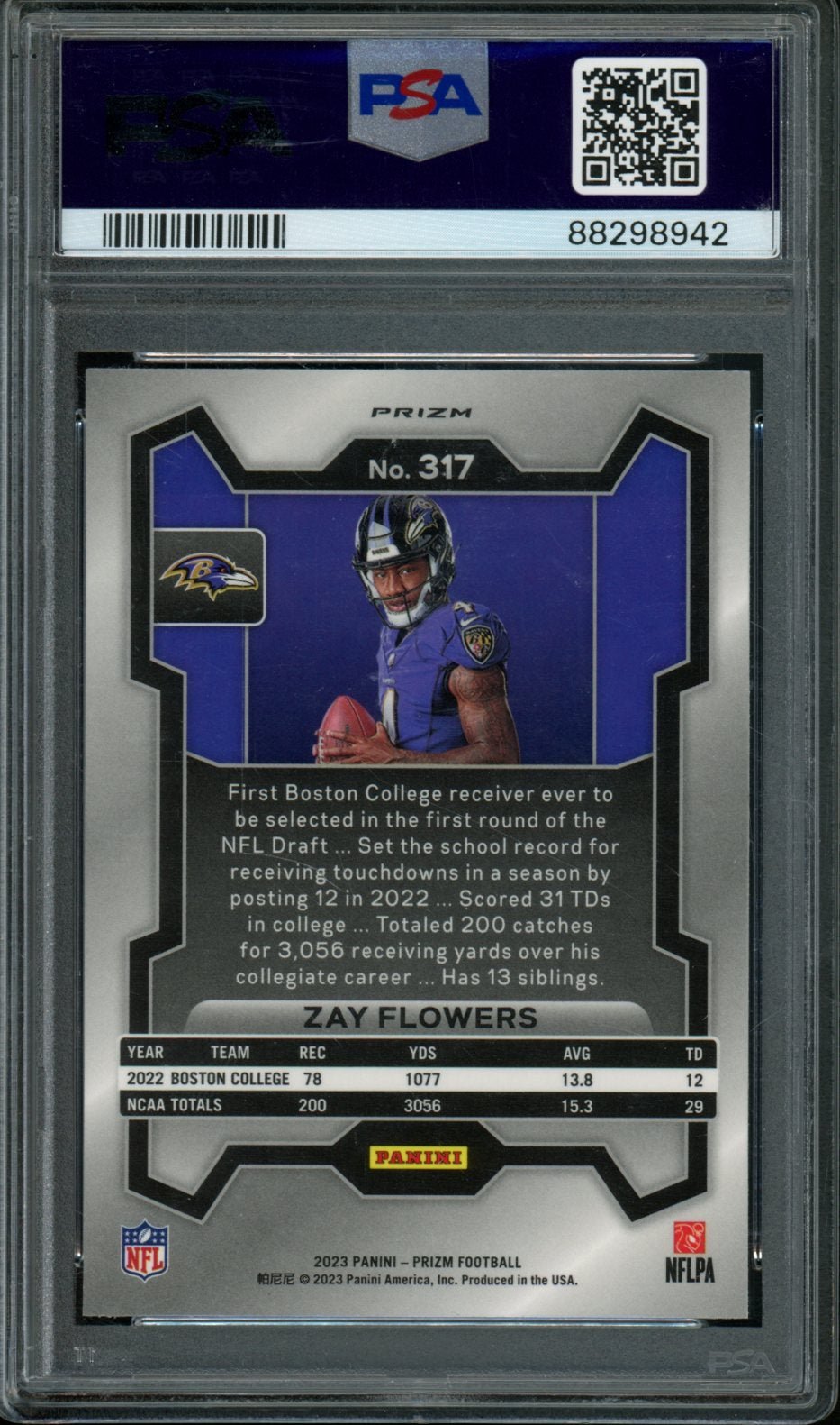 2023 Panini Prizm Zay Flowers Rookie Variation PSA 10 Ravens - Trading Card Market