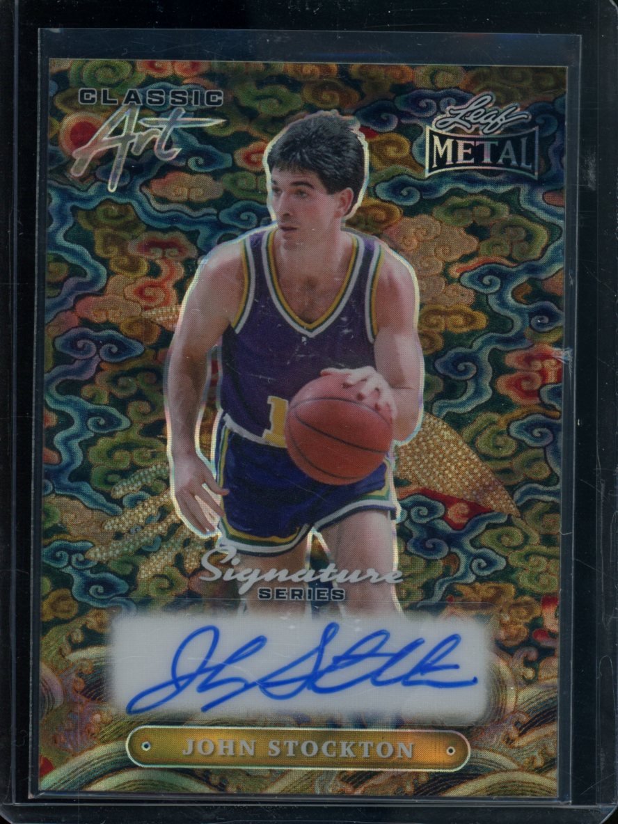 2024 Leaf Signature Series John Stockton Classic Art Auto Lava 1/1 Jazz - Trading Card Market