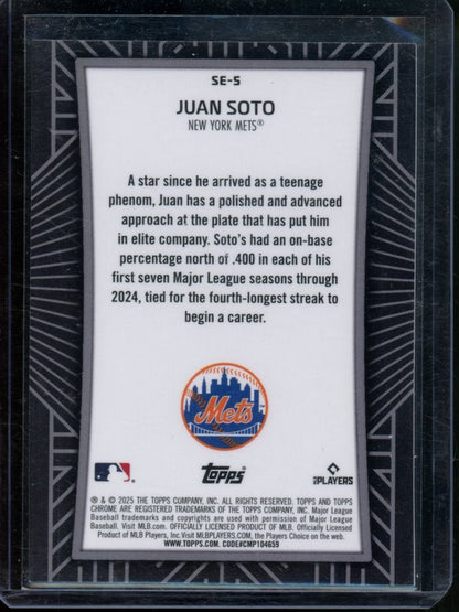 2025 Topps Chrome Juan Soto Shadow Etch SSP Mets - Trading Card Market