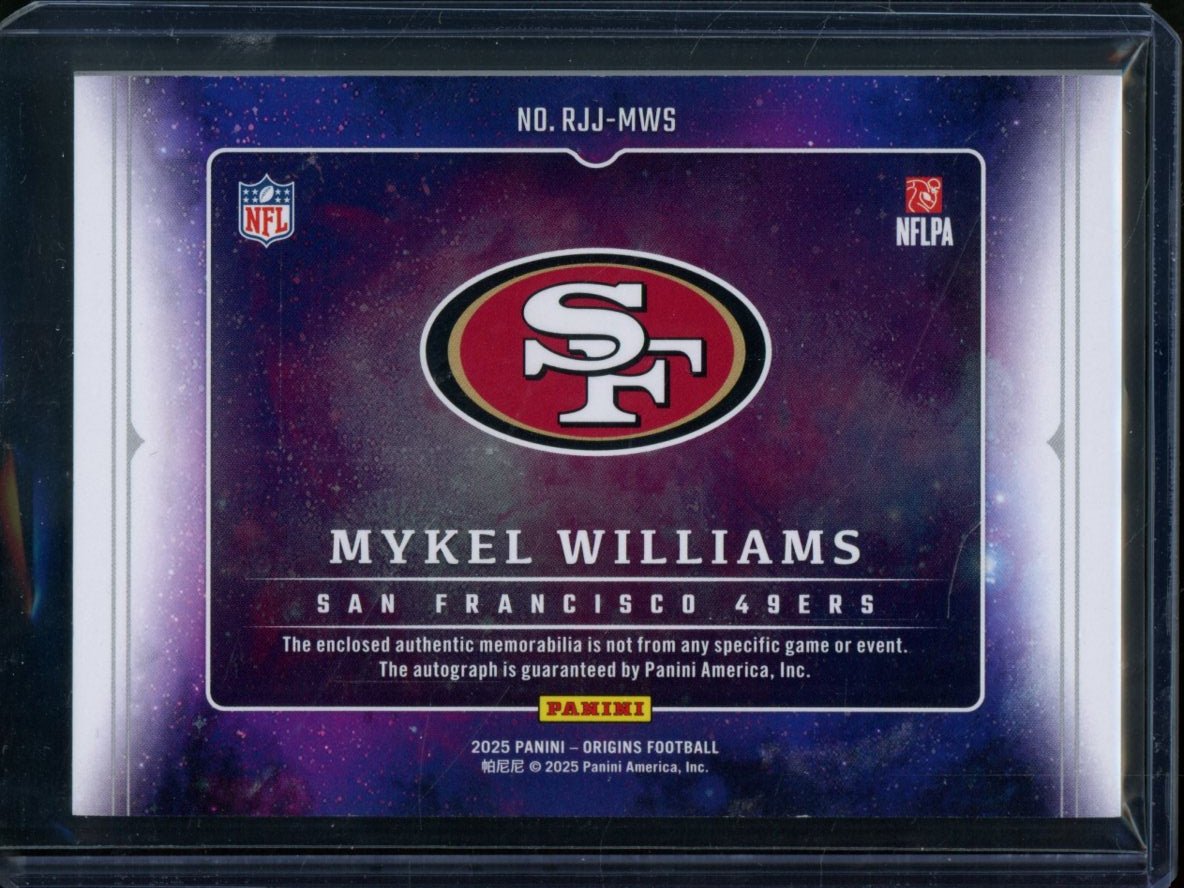 2025 Panini Origins Mykel Williams Rookie Patch Auto 49ers - Trading Card Market