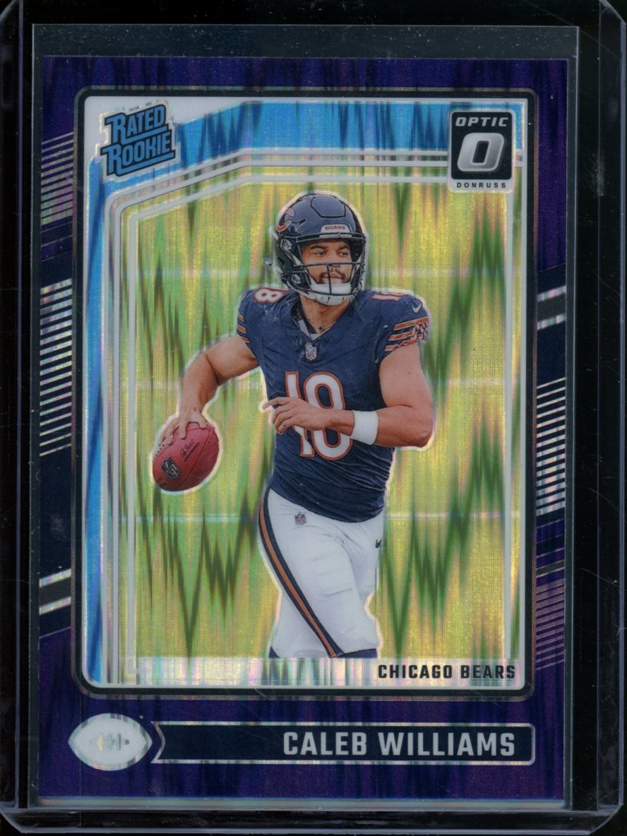 2024 Panini Donruss Optic Caleb Williams Rated Rookie Purple Shock Bears - Trading Card Market