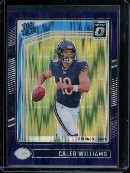 2024 Panini Donruss Optic Caleb Williams Rated Rookie Purple Shock Bears - Trading Card Market