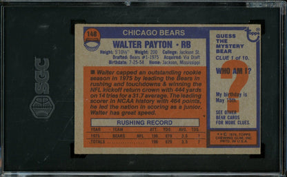 1976 Topps Walter Payton Rookie 148 SGC 5 Bears - Trading Card Market
