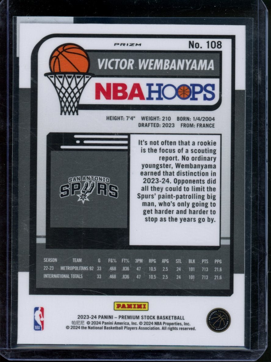 2023 Panini Hoops Victor Wembanyama Rookie Ice Spurs - Trading Card Market