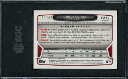 2013 Bowman Chrome Carlos Correa Auto /500 SGC 9.5 Astros - Trading Card Market