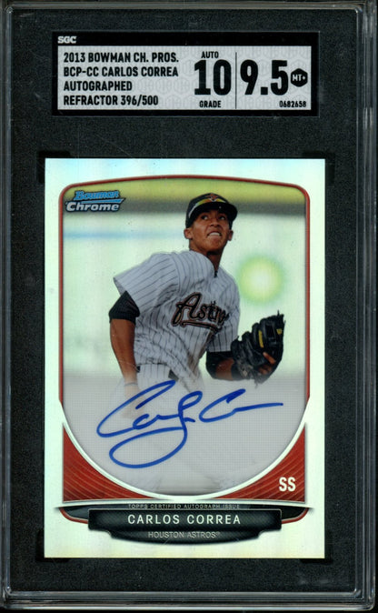 2013 Bowman Chrome Carlos Correa Auto /500 SGC 9.5 Astros - Trading Card Market