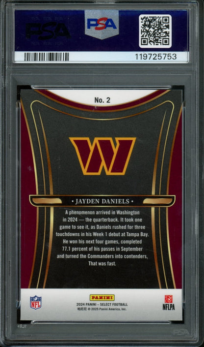 2024 Panini Select Jayden Daniels Phenomenon Rookie PSA 10 Commanders - Trading Card Market