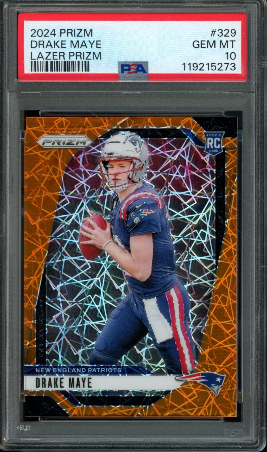 2024 Panini Prizm Drake Maye Rookie Lazer PSA 10 Patriots - Trading Card Market