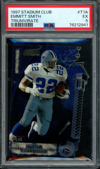 1997 Topps Stadium Club Emmitt Smith Triumvirate PSA 5 Cowboys - Trading Card Market