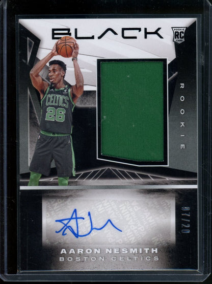 2020 Panini Black Aaron Nesmith Rookie Patch Auto /20 Celtics - Trading Card Market