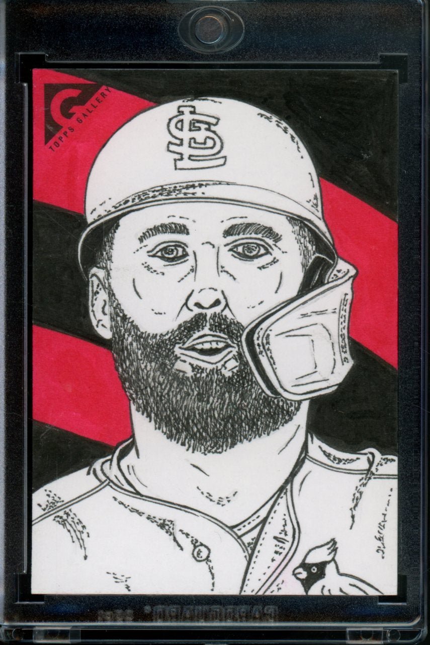 2022 Topps Gallery Paul Goldschmidt Sketch Card Artist Original Auto Cardinals - Trading Card Market