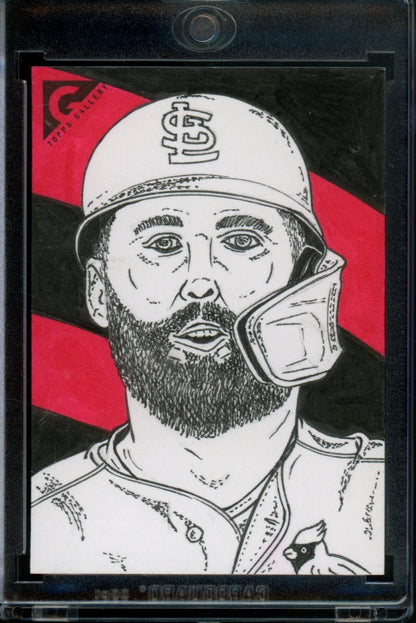 2022 Topps Gallery Paul Goldschmidt Sketch Card Artist Original Auto Cardinals - Trading Card Market