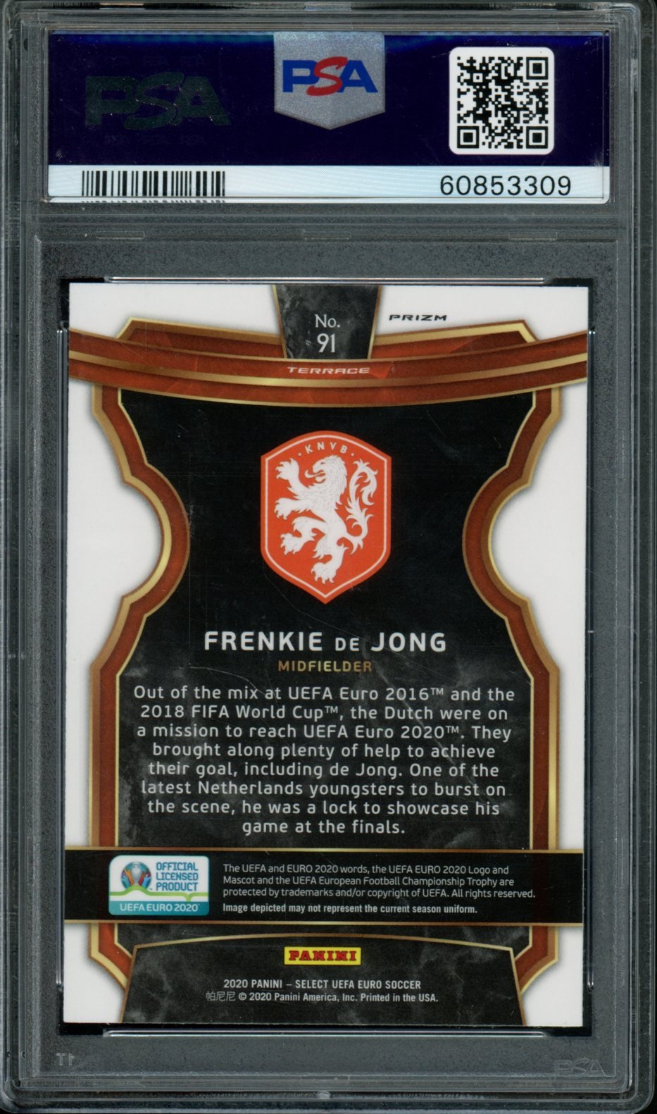 2020 Panini Select Euro Frenkie De Jong Rookie Silver PSA 10 Netherlands - Trading Card Market