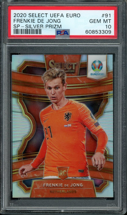 2020 Panini Select Euro Frenkie De Jong Rookie Silver PSA 10 Netherlands - Trading Card Market