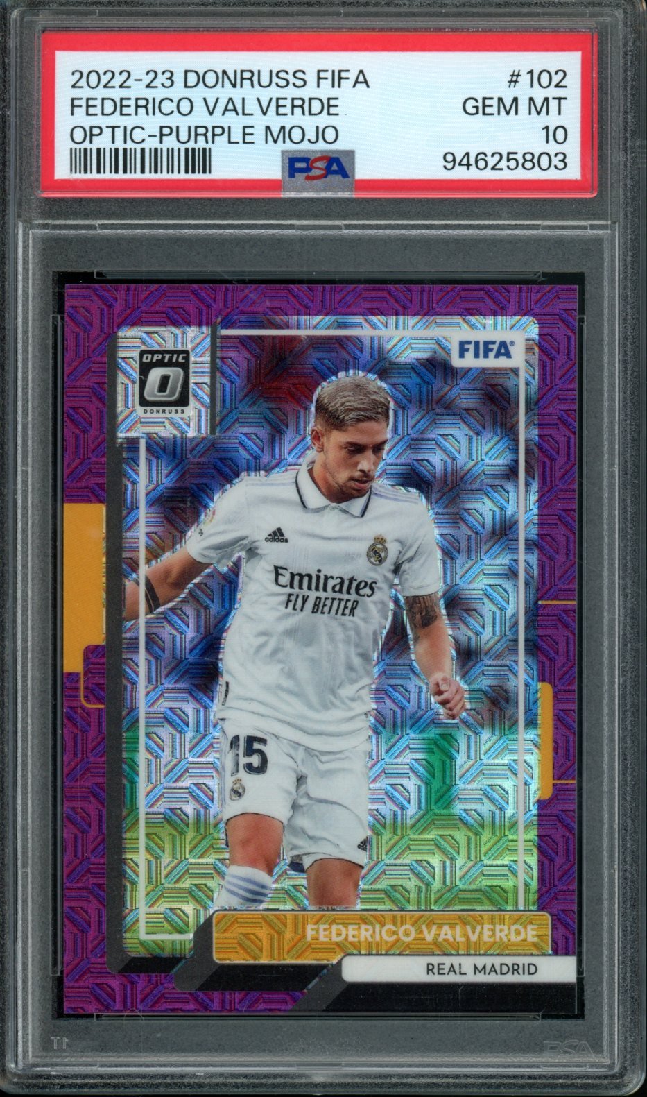 2022 Panini Donruss Optic Federico Valverde Purple Mojo /25 PSA 10 Real Madrid - Trading Card Market