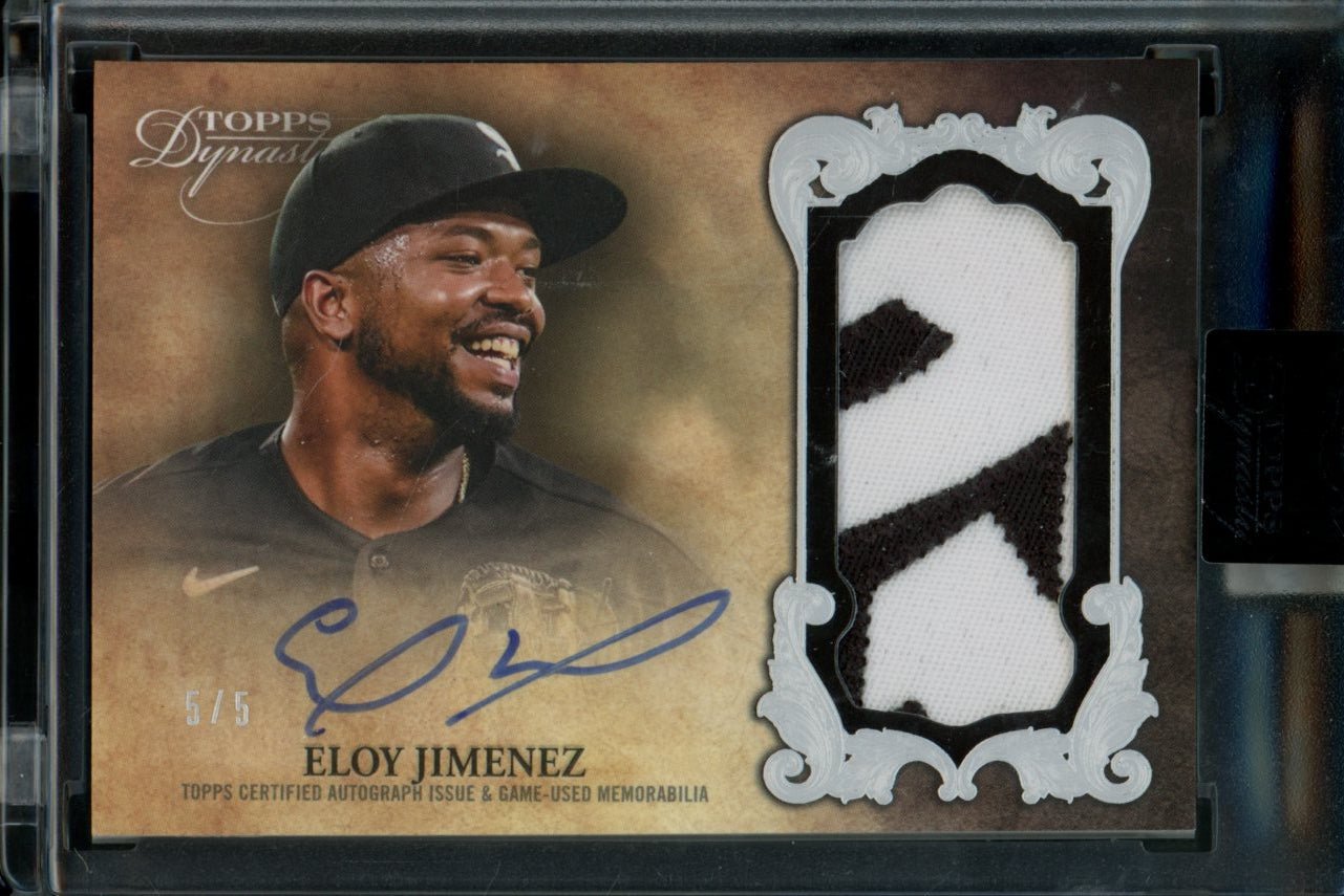 2021 Topps Dynasty Eloy Jimenez Dynastic Data Patch Auto /5 White Sox - Trading Card Market