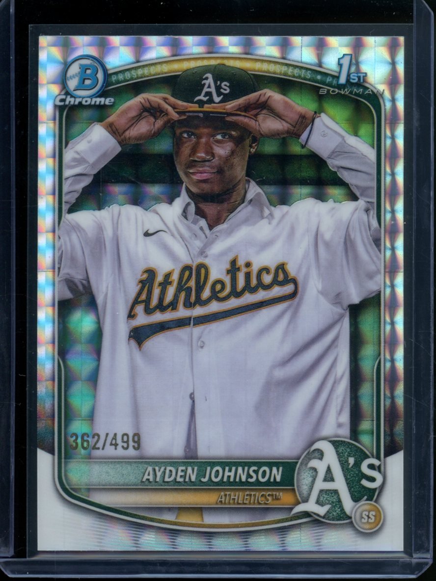 2025 Bowman Chrome Ayden Johnson 1st Geometric /499 Athletics - Trading Card Market