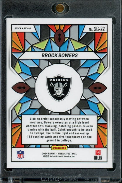 2024 Panini Mosaic Brock Bowers Stained Glass Rookie SSP Raiders - Trading Card Market