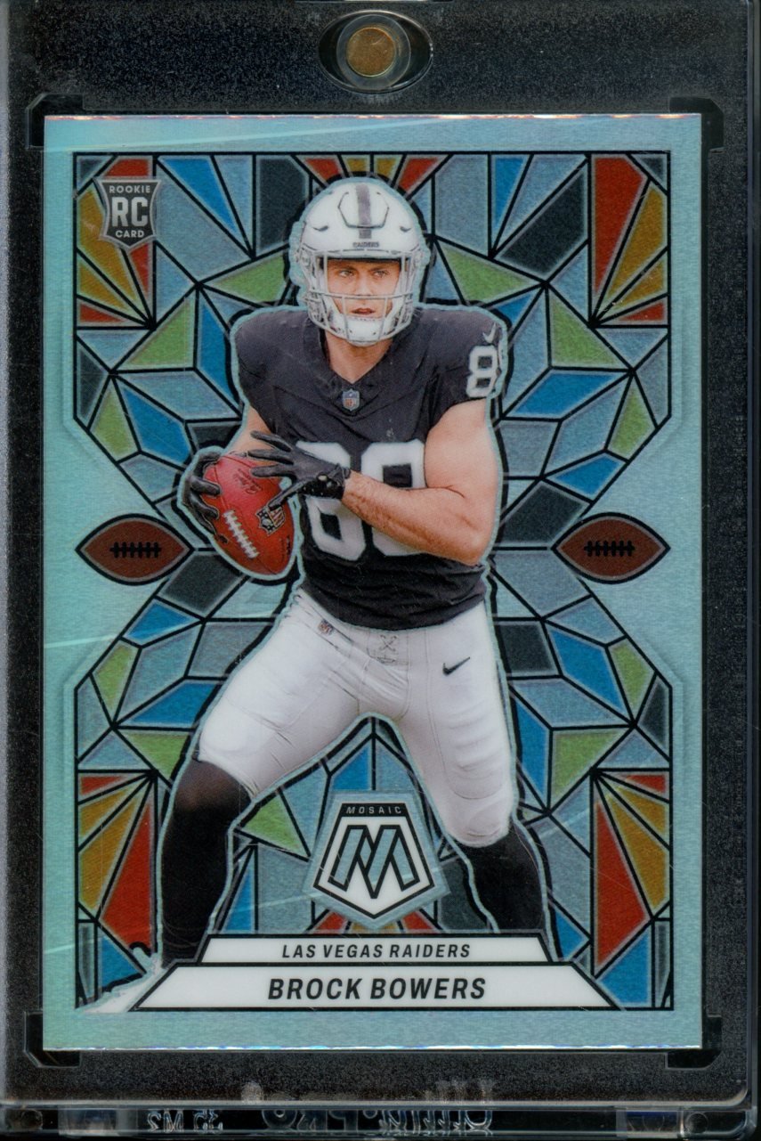 2024 Panini Mosaic Brock Bowers Stained Glass Rookie SSP Raiders - Trading Card Market
