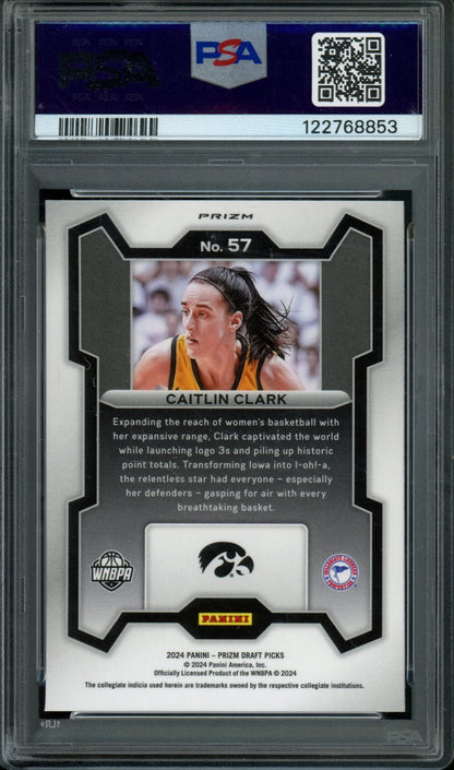 2024 Panini Prizm Draft Picks Caitlin Clark Rookie Snakeskin PSA 9 Hawkeyes - Trading Card Market