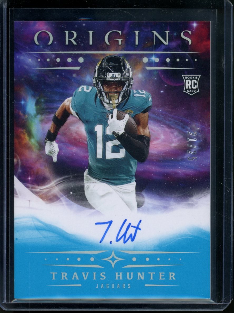 2025 Panini Origins Travis Hunter Rookie Auto Turquoise /25 Jaguars - Trading Card Market