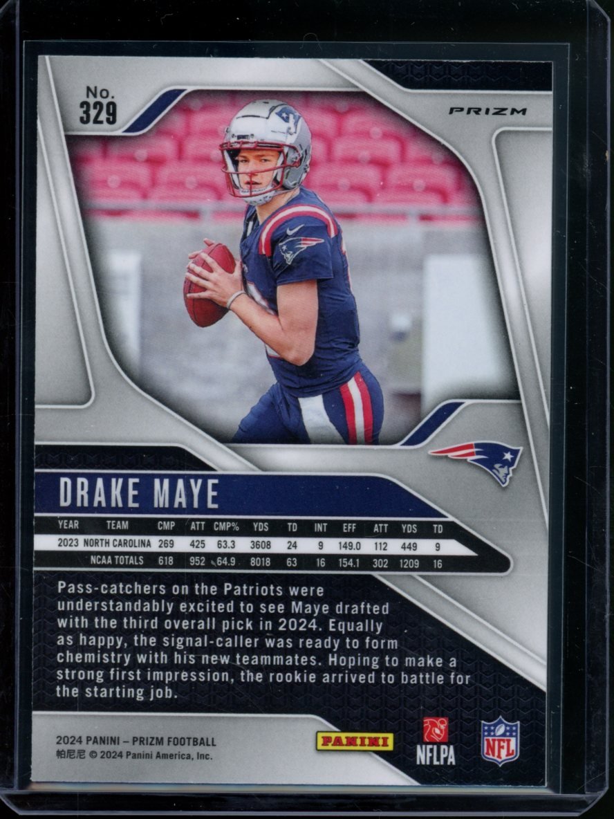 2024 Panini Prizm Drake Maye Rookie Silver Patriots - Trading Card Market