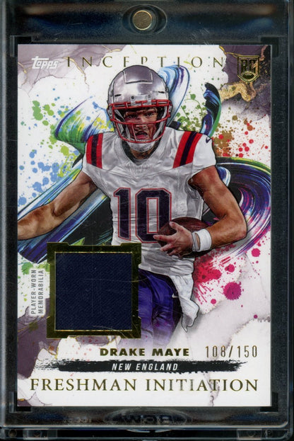 2024 Topps Inception Drake Maye Freshman Initiation Rookie Patch /150 Patriots - Trading Card Market